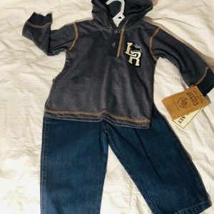 2 piece set for infant by Little rebels with tags